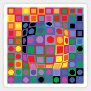 Homage to Vasarely Sticker